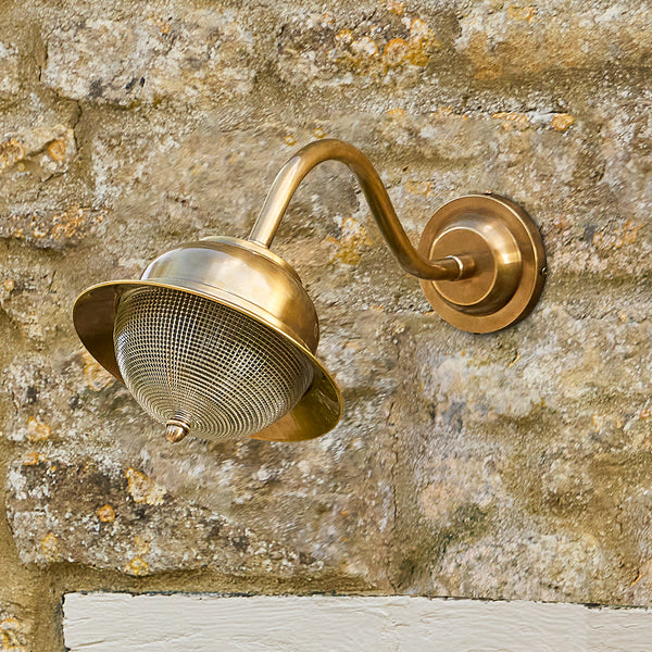 Pooky - Holophane Ip44 Exterior Wall Light - Brass