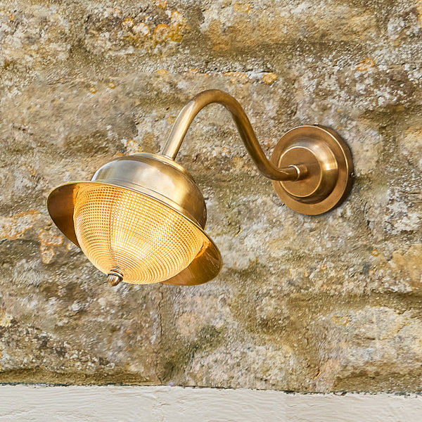 Pooky - Holophane Ip44 Exterior Wall Light - Brass