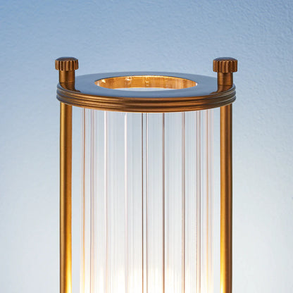 Pooky Hunter IP44 wall light in brass and glass