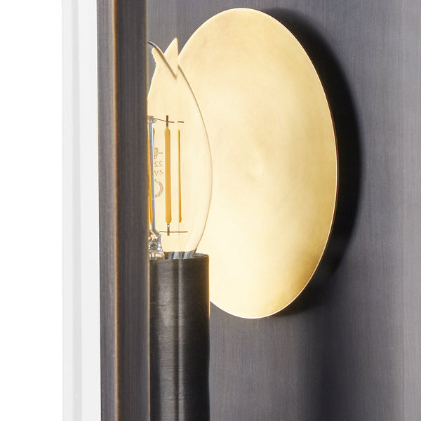 Pooky - St Ives Ip44 Exterior Wall Light - Brass Reflector - Bronze