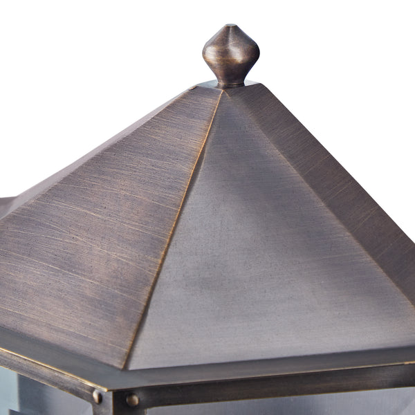 Pooky - St Ives Ip44 Exterior Wall Light - Brass Reflector - Bronze