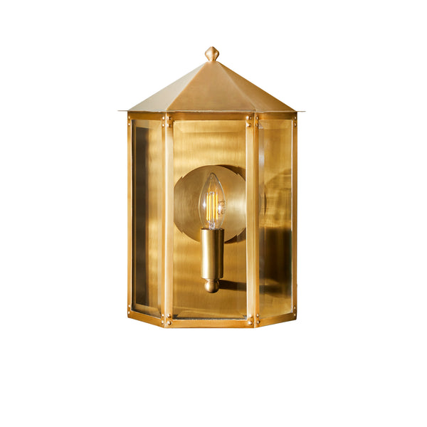 Pooky - St Ives Ip44 Exterior Wall Light - Brass Reflector - Antique Brass