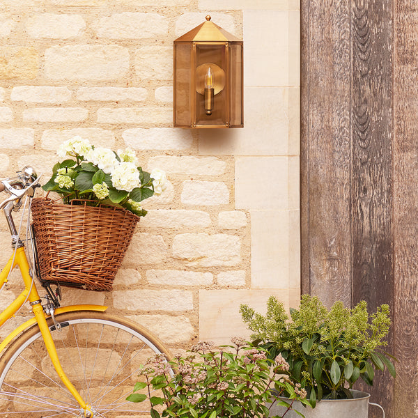 Pooky - St Ives Ip44 Exterior Wall Light - Brass Reflector - Antique Brass