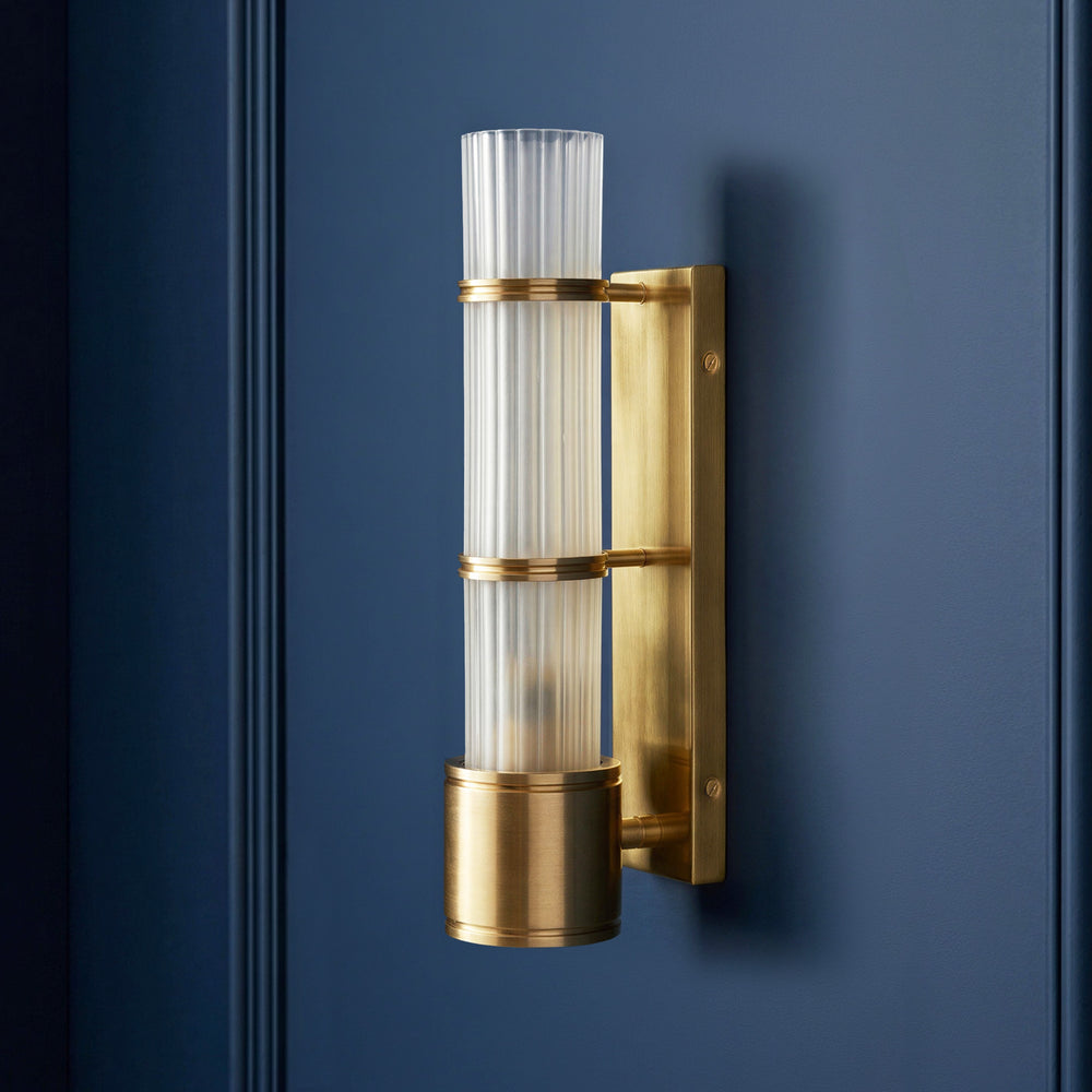 Pooky - Jet Wall Light - Brass and Frosted Glass