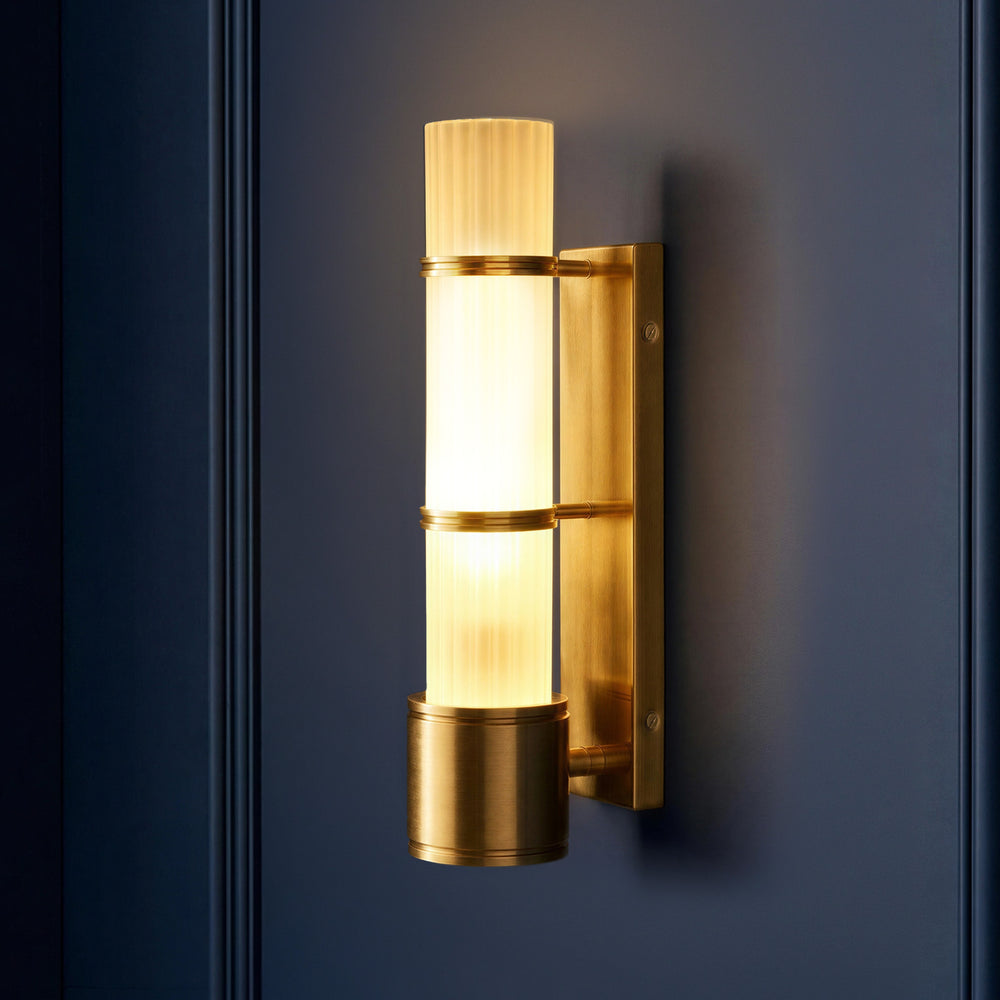 Pooky - Jet Wall Light - Brass and Frosted Glass
