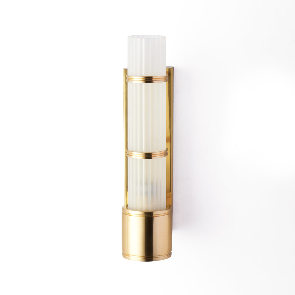 Pooky - Jet Wall Light - Brass and Frosted Glass