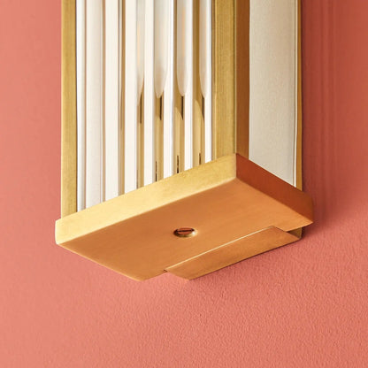 Pooky Liddle IP44 wall light with glass rods and frosted glass sides