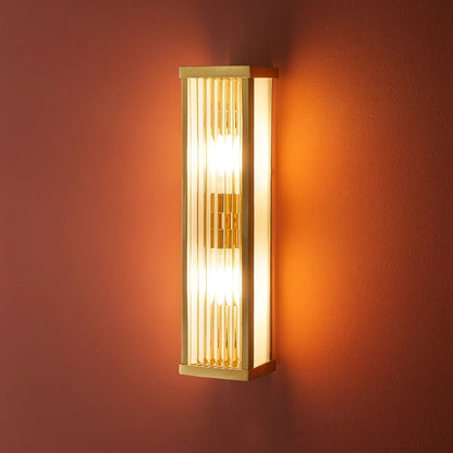 Pooky Liddle IP44 wall light with glass rods and frosted glass sides