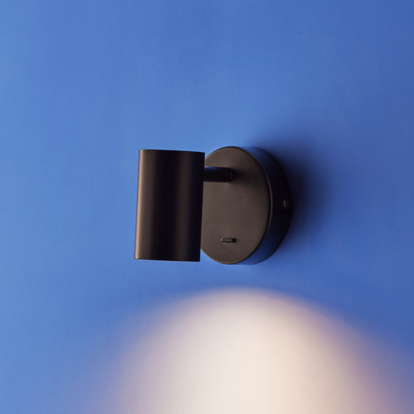 Pooky - Lewis single Wall Light - Black - With switch