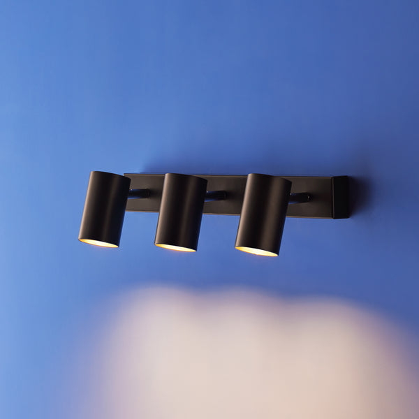 Pooky - Lewis Triple Wall Spotlight - Black