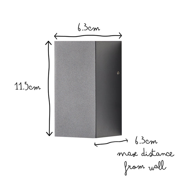 Pooky - Mullian Ip65 Downwards Wall Light - Black