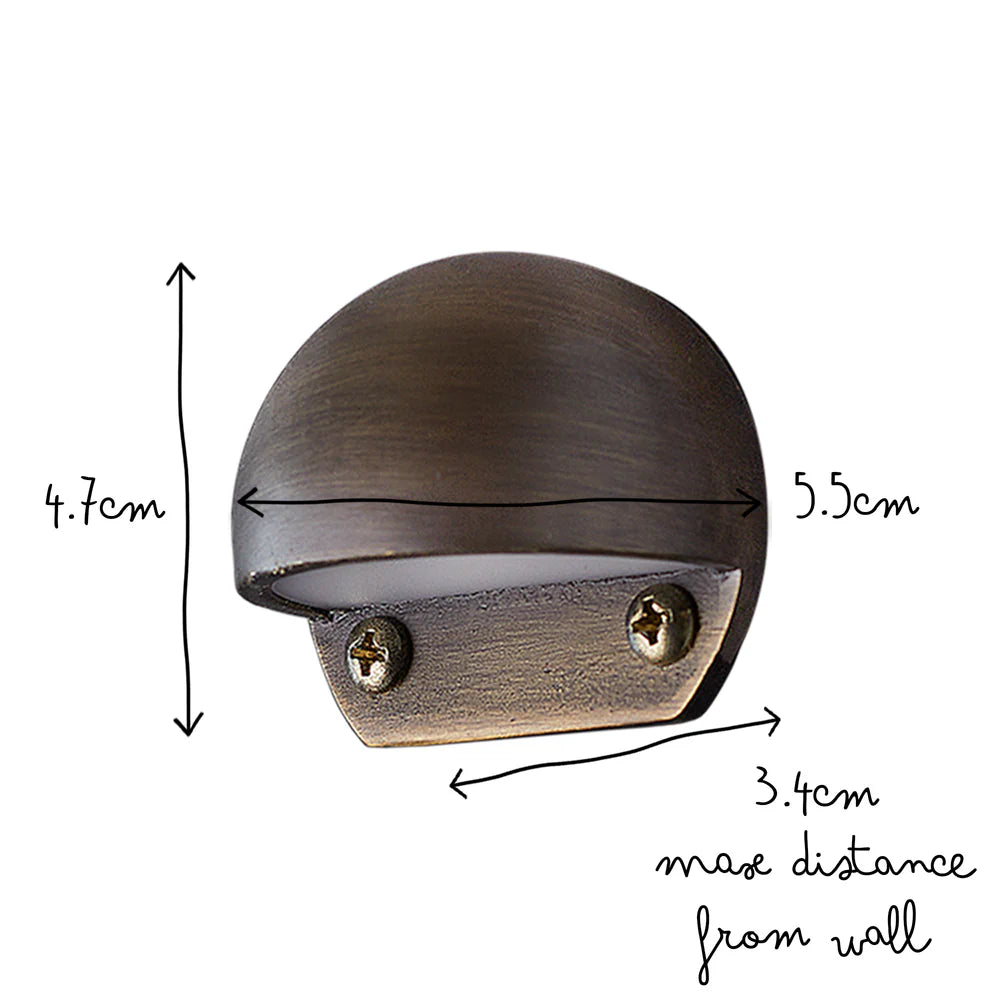 Pooky Mousehole IP65 Outdoor Path Wall Light in Bronze