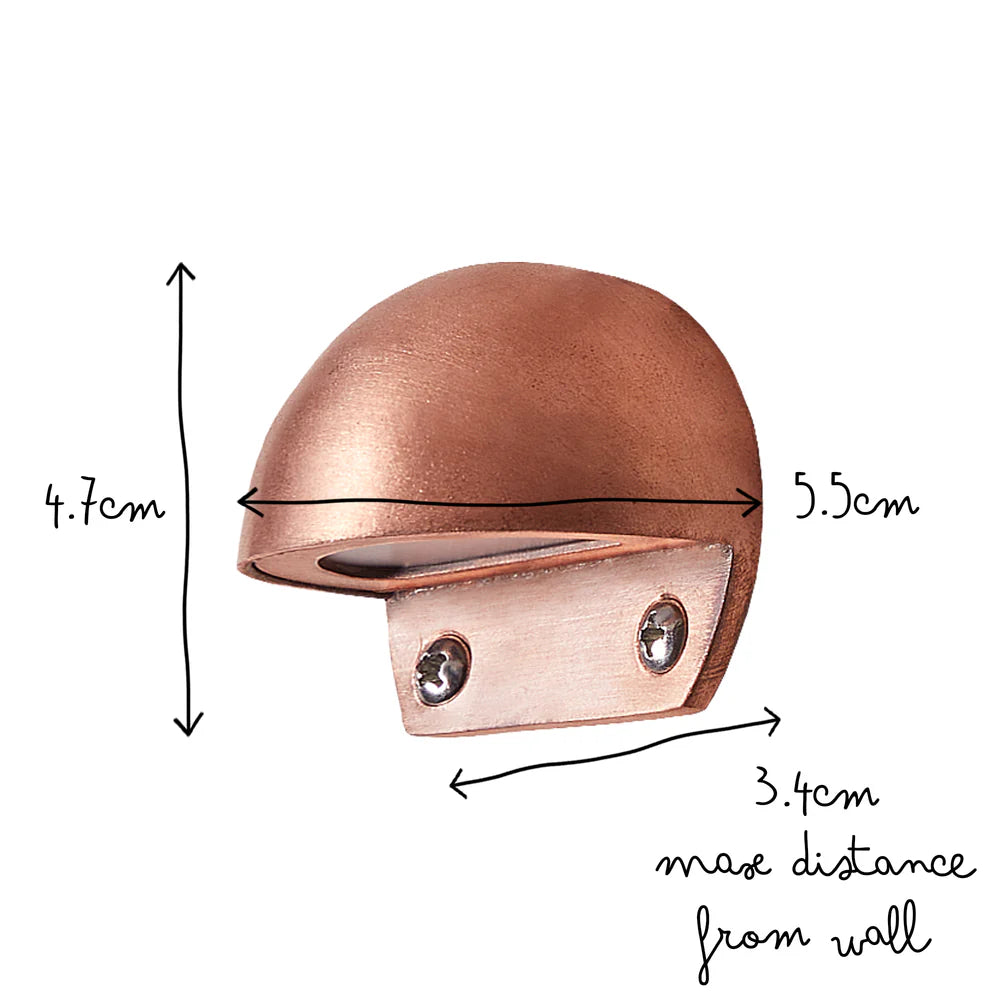 Pooky Mousehole IP65 Outdoor Path Wall Light in Copper