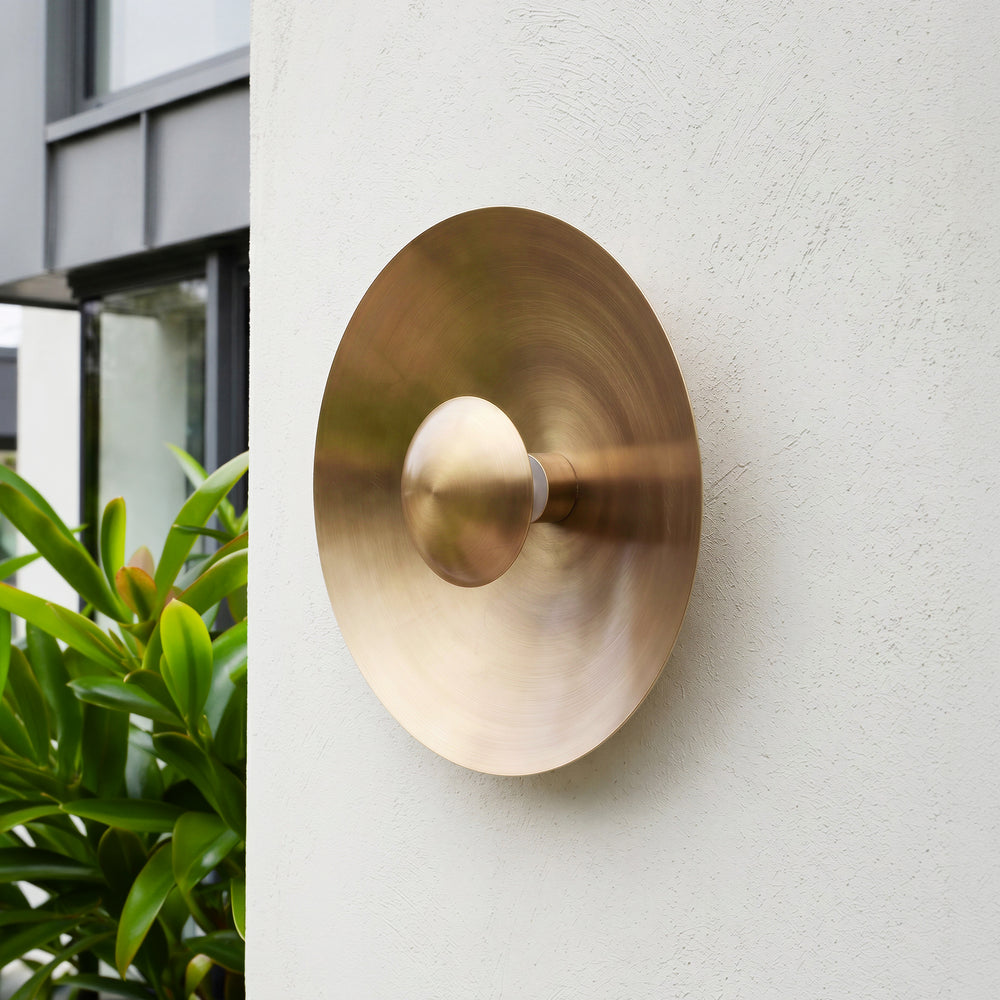 Pooky - Mykolas IP54 Wall Light - Aged Brass