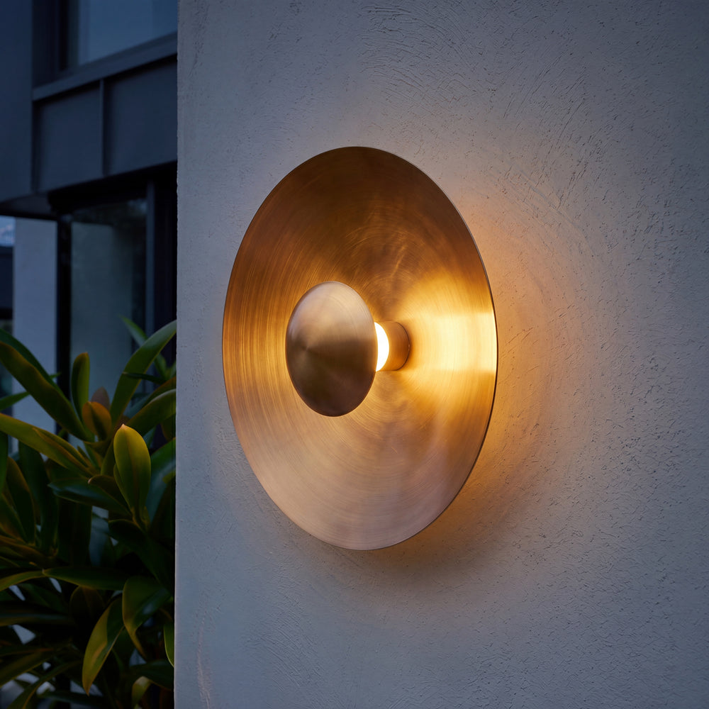 Pooky - Mykolas IP54 Wall Light - Aged Brass
