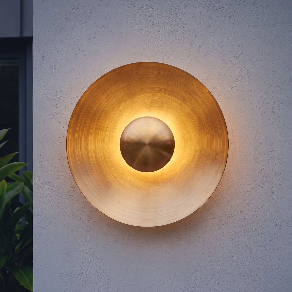 Pooky - Mykolas IP54 Wall Light - Aged Brass