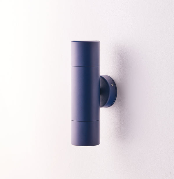 Pooky - Portreath Ip65 Up And Down Pillar Light - Bluestone