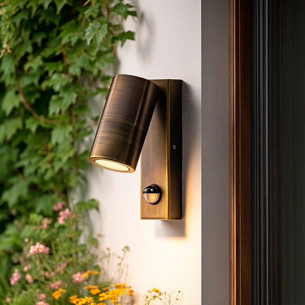 Pooky - Motion Sensor Portreath Ip65 Adjustable Pillar Light - Bronze