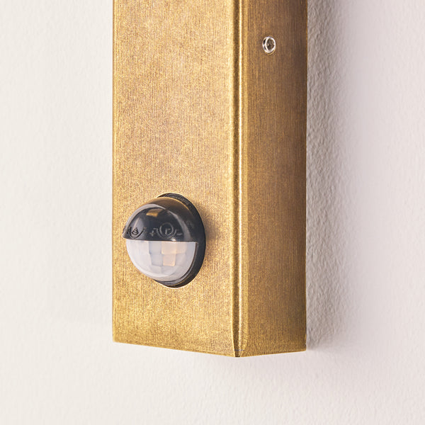 Pooky - Motion Sensor Portreath Ip65 Adjustable Pillar Light - Aged Brass