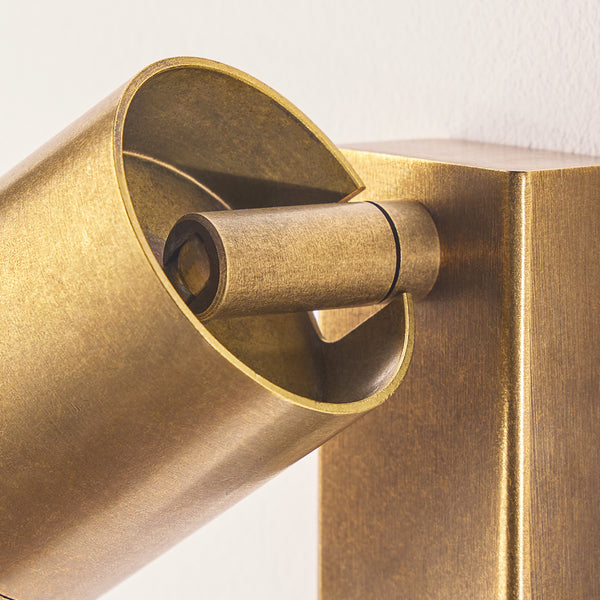 Pooky - Motion Sensor Portreath Ip65 Adjustable Pillar Light - Aged Brass