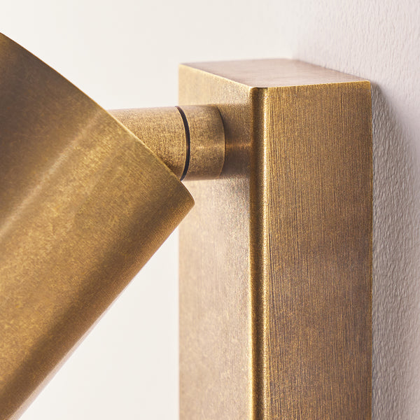 Pooky - Motion Sensor Portreath Ip65 Adjustable Pillar Light - Aged Brass