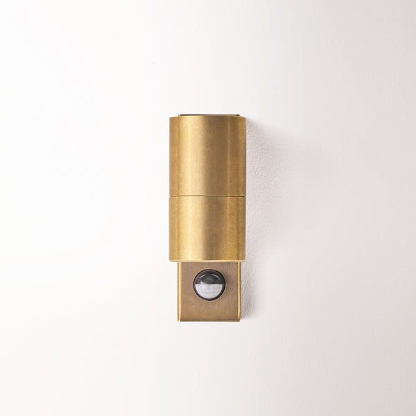 Pooky - Motion Sensor Portreath Ip65 Adjustable Pillar Light - Aged Brass