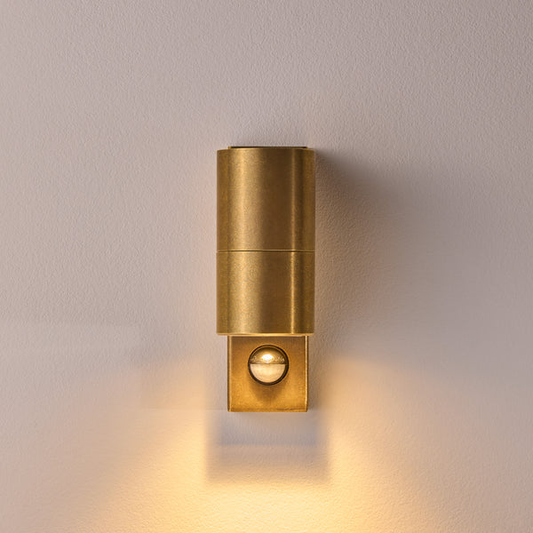 Pooky - Motion Sensor Portreath Ip65 Adjustable Pillar Light - Aged Brass