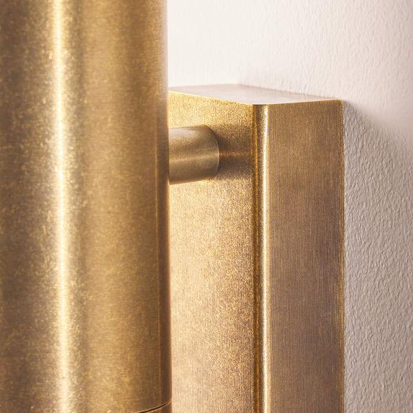 Pooky - Motion Sensor Portreath Up And Down Ip65 Pillar Light - Brass
