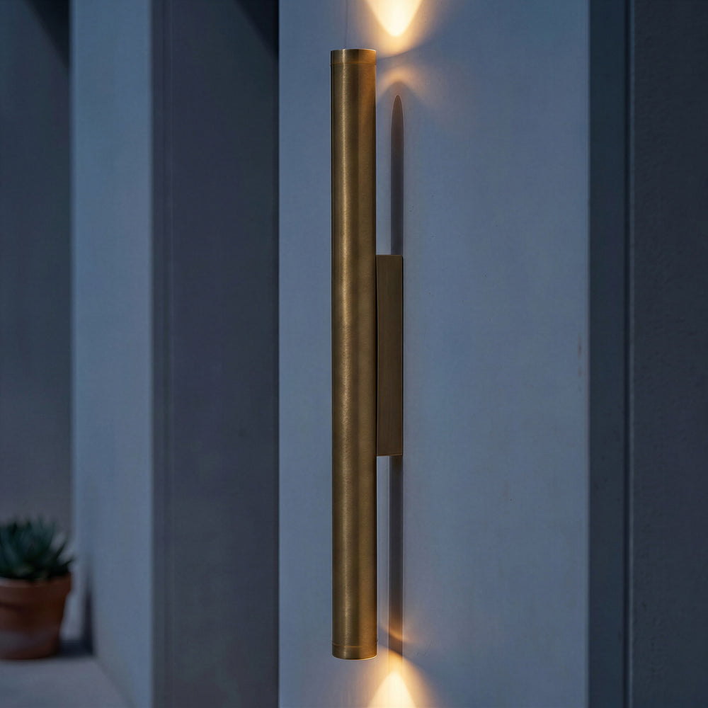 Pooky - Portleven IP65 Wall Light - Aged Brass