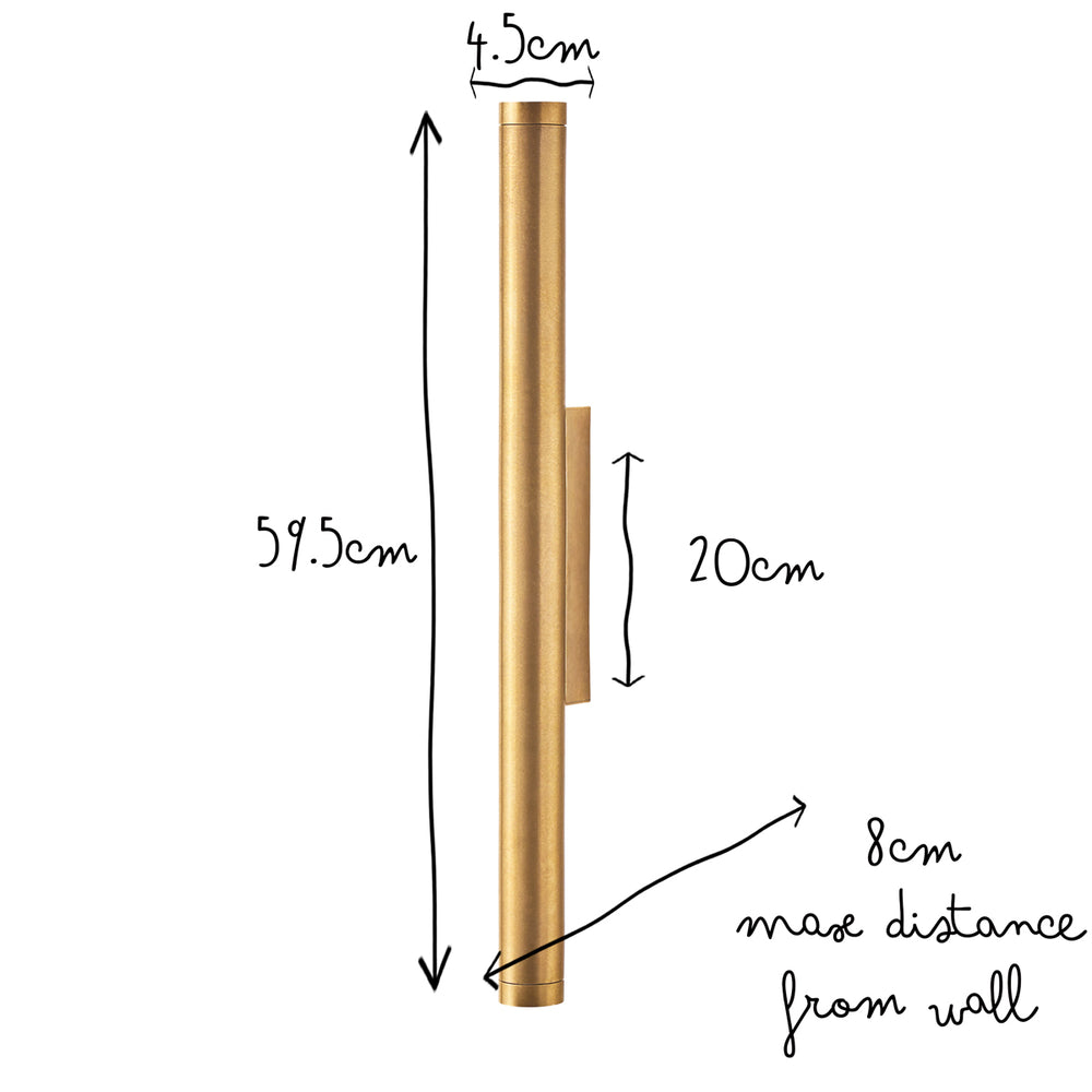Pooky - Portleven IP65 Wall Light - Aged Brass