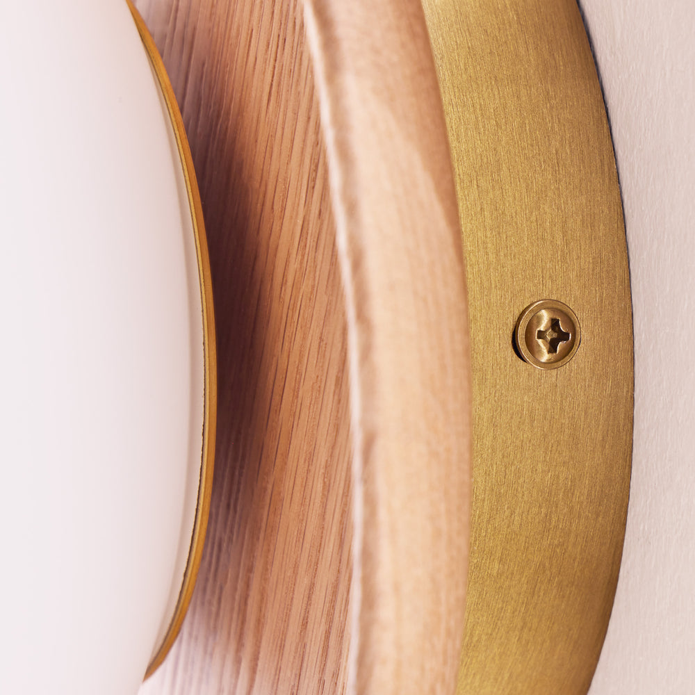 Pooky - Rondel Wall Light - Natural Wood