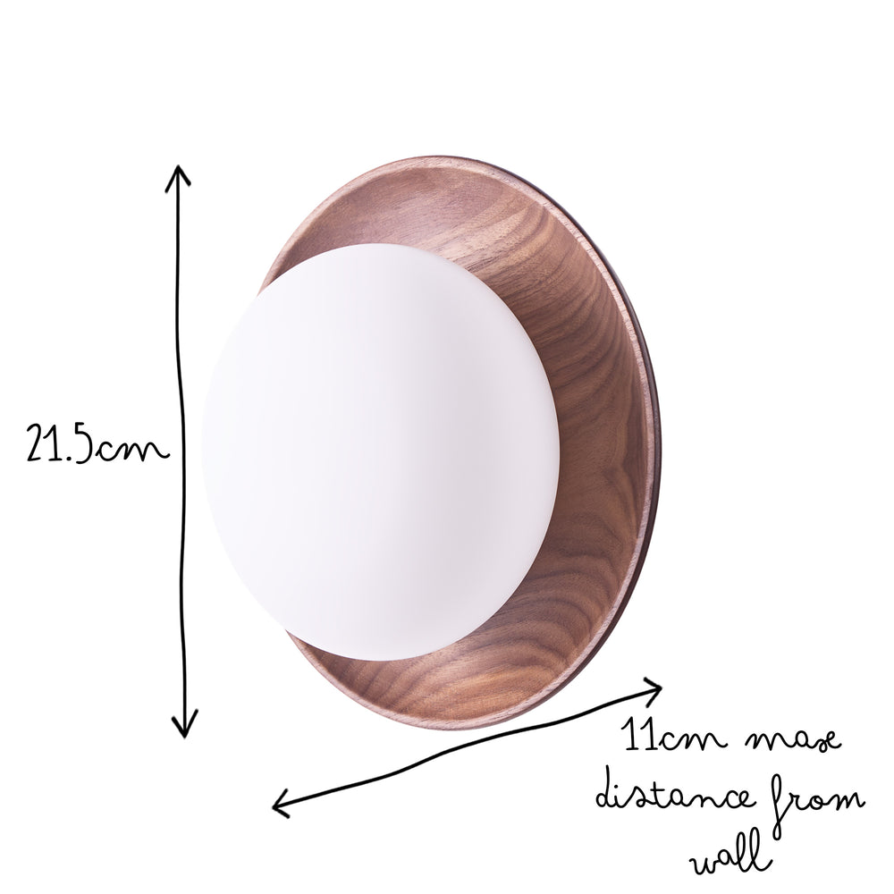 Pooky - Rondel Wall Light - Dark Walnut