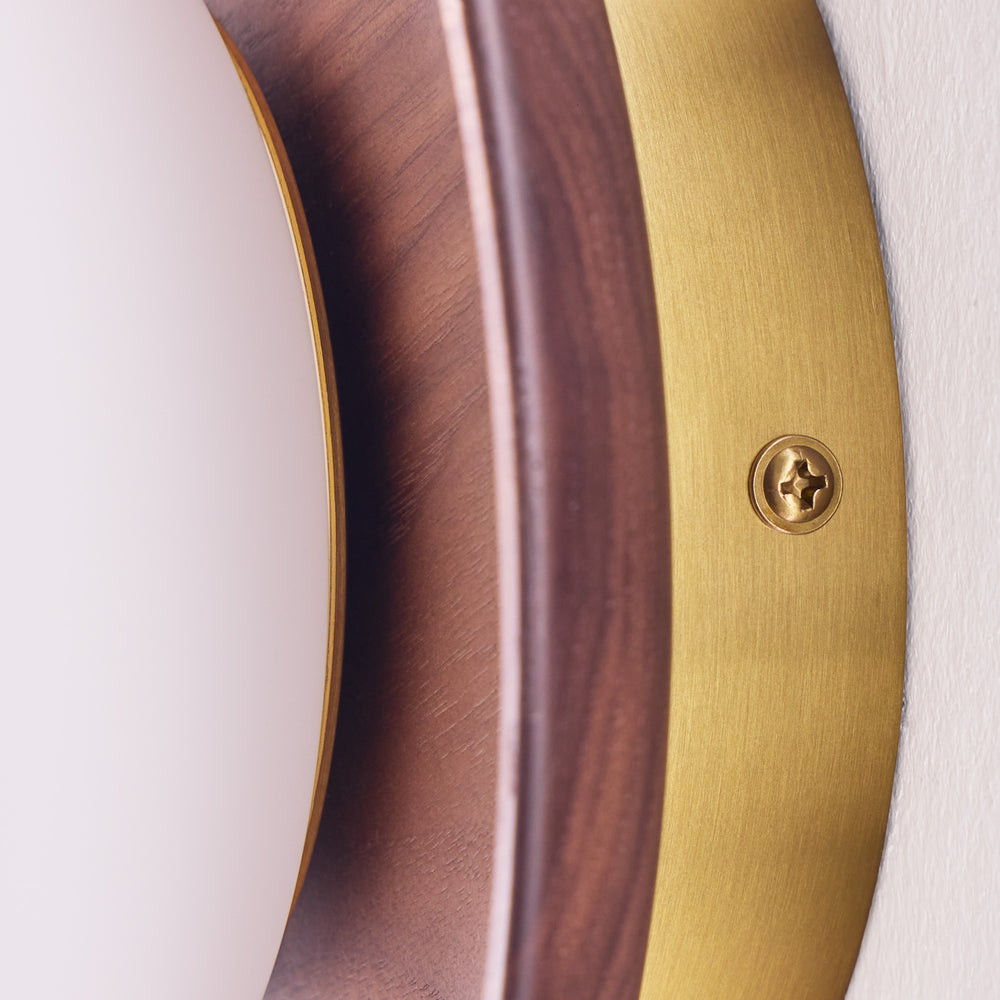 Pooky - Rondel Wall Light - Dark Walnut