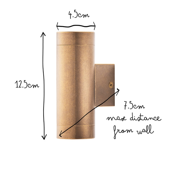 Pooky - Rey Ip65 Wall Light - Brass