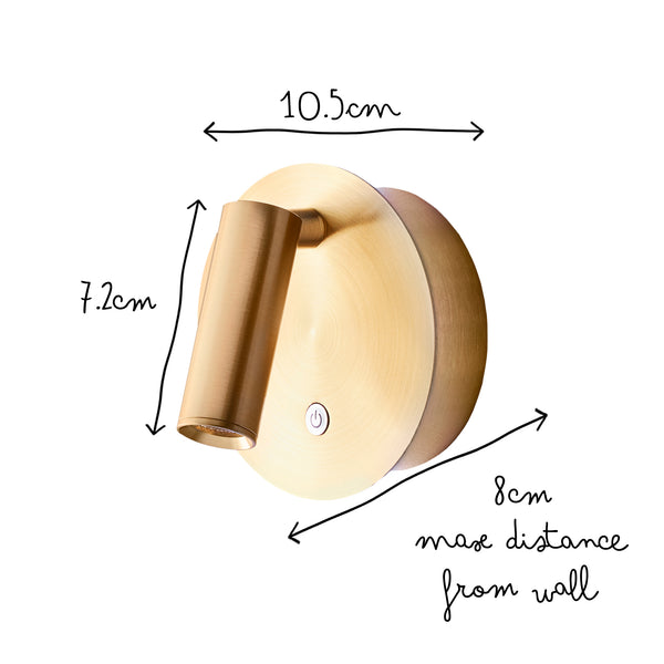 Pooky - Focus Rechargeable Wall Light - Antique Brass