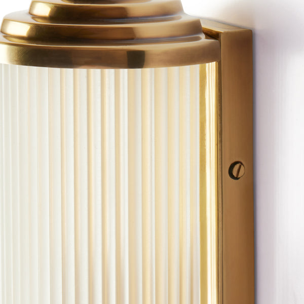 Pooky - Deco Baby Roddy ip44 Rated Wall Light - Brass and Frosted Glass