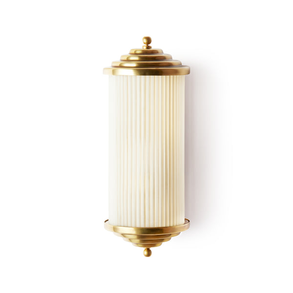 Pooky - Deco Baby Roddy ip44 Rated Wall Light - Brass and Frosted Glass