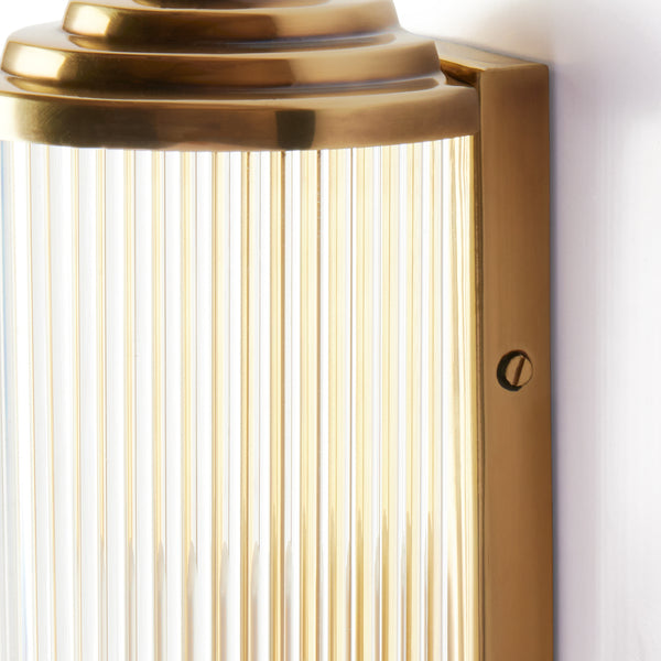 Pooky - Deco Baby Roddy ip44 Rated Wall Light - Brass and Glass