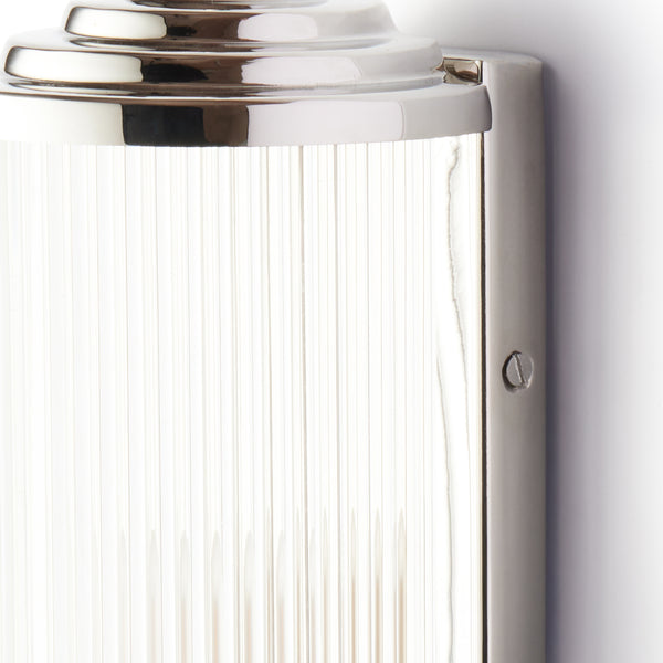 Pooky - Deco Baby Roddy ip44 rated Wall Light - Nickel with Glass Rods