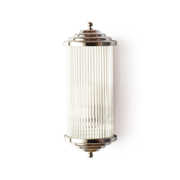Pooky - Deco Baby Roddy ip44 rated Wall Light - Nickel with Glass Rods