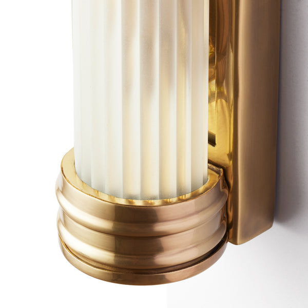 Pooky - Rodtastic ip44 Wall Light - Brass and Frosted Glass