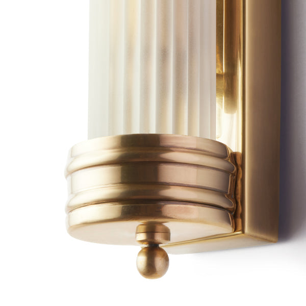 Pooky - Rodtastic ip44 Wall Light - Brass and Frosted Glass