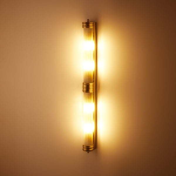 Pooky - Rodtastic ip44 Wall Light - Brass and Frosted Glass