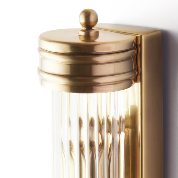 Pooky - Rodtastic ip44 Wall Light - Brass with Glass Rods