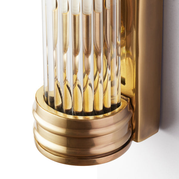Pooky - Rodtastic ip44 Wall Light - Brass with Glass Rods