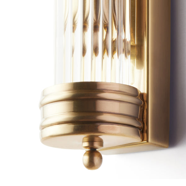 Pooky - Rodtastic ip44 Wall Light - Brass with Glass Rods