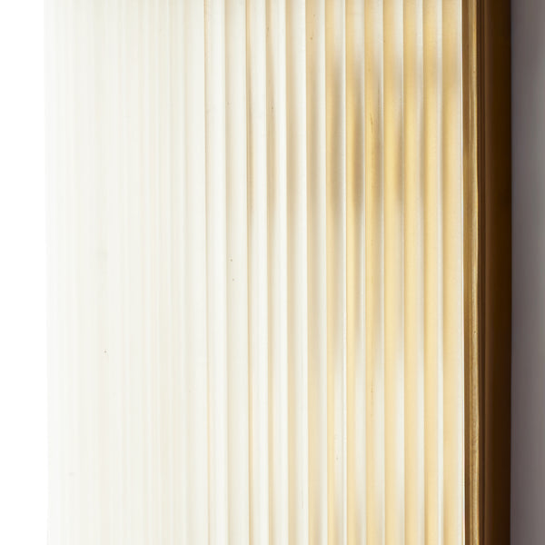 Pooky - Rectangular Roddy ip44 Rated Wall Light - Brass and Frosted Glass