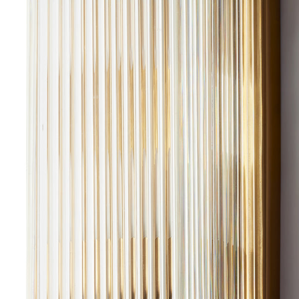 Pooky - Rectangular Roddy ip44 Rated Wall Light - Brass and Glass
