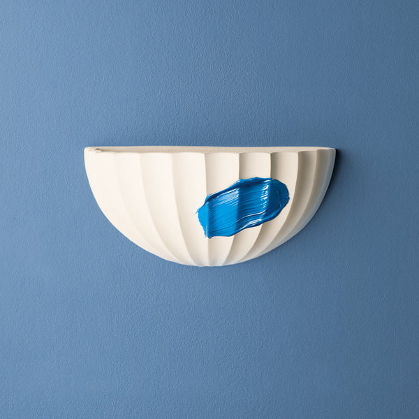 Pooky - Large Ruckle Wall light - Paintable Finish