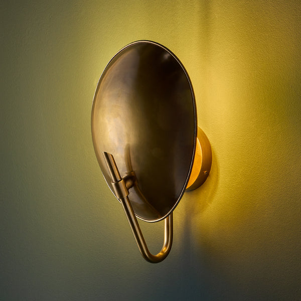 Pooky - Scoop Wall Light - Antique Brass